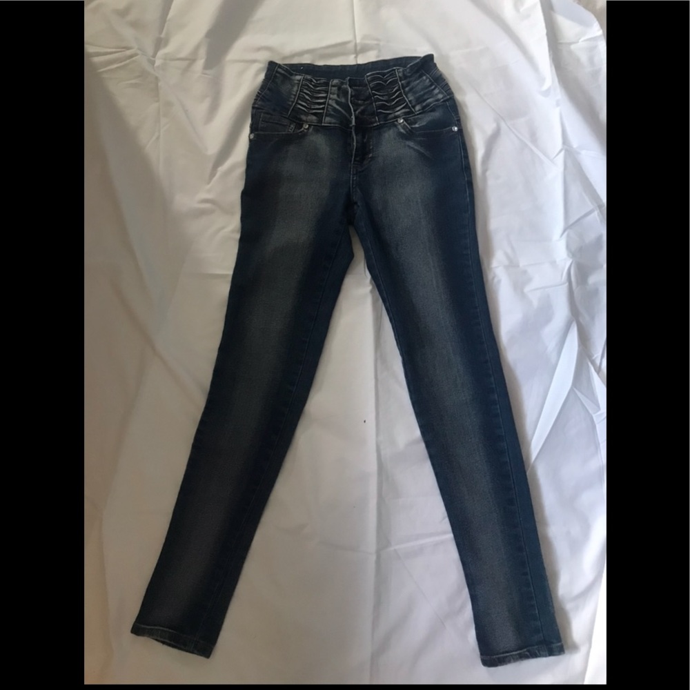 High waisted skinny jeans